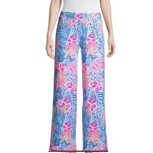 LILLY PULITZER $138 Lorena Breezy Palazzo Pants Multi Color XXS